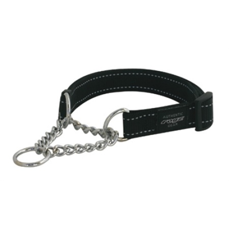 Rogz for dogs lumberjack halfslip halsband zwart