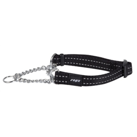 Rogz for dogs snake halfslip halsband zwart