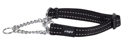 Rogz for dogs snake halfslip halsband zwart