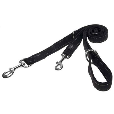 Rogz for dogs lumberjack multipurpose lijn zwart