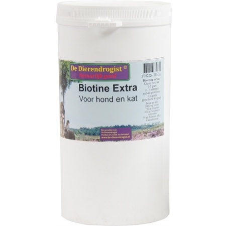 Dierendrogist biotine poeder+kruiden voor hond en kat
