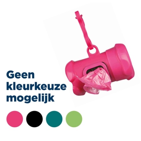 Trixie poepzakhouder botvorm met poepzakjes assorti