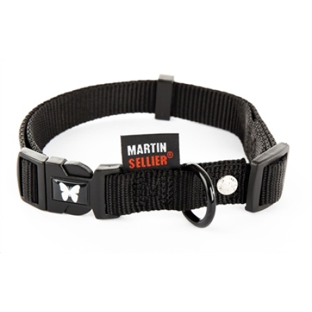 Martin halsband verstelbaar nylon zwart