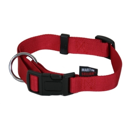 Martin halsband basic nylon rood