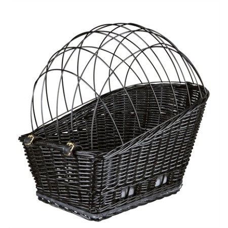 Trixie fietsmand met draadkoepel achterop zwart