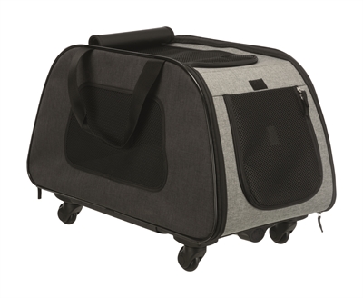 Trixie reismand trolley zwart / lichtgrijs - Afbeelding 4