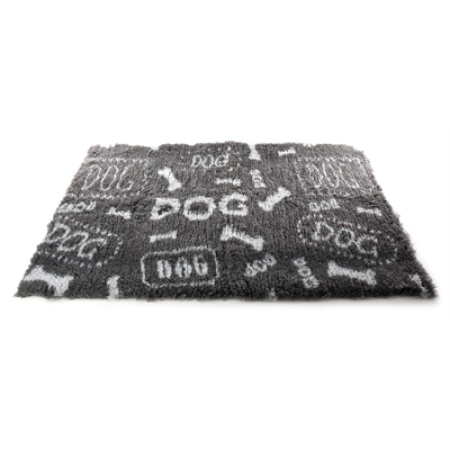 Vetbed dog print grijs / wit gerecycled