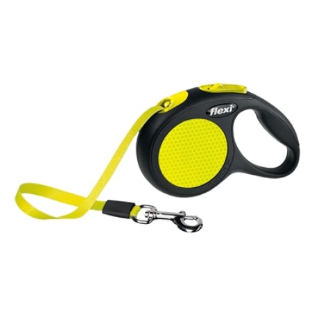 Flexi rollijn new classic neon tape zwart / geel