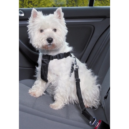 Trixie hondentuig auto inclusief gordel zwart