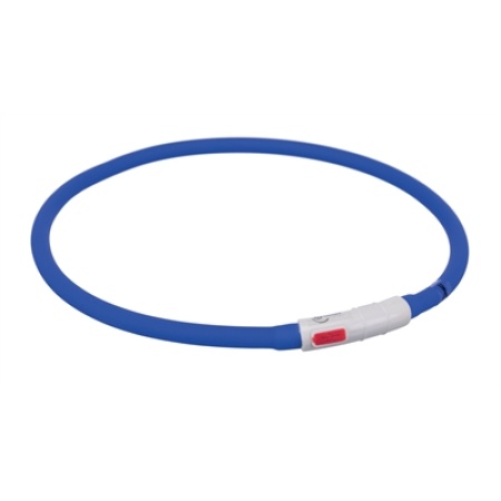 Trixie lichtgevende halsband hond usb siliconen oplaadbaar royal blauw