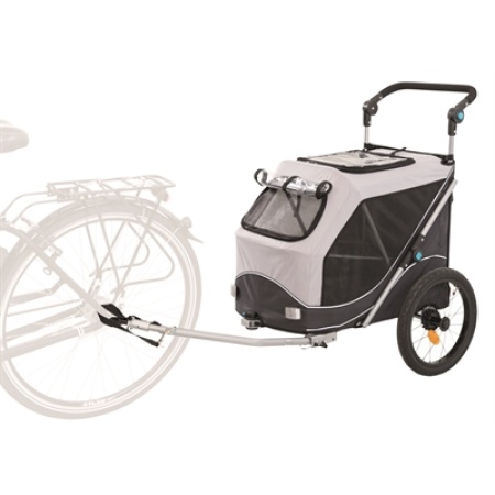 Trixie hondenfietskar opvouwbaar grijs