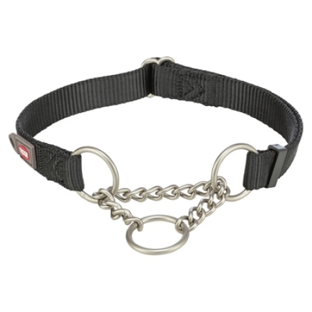 Trixie halsband hond premium halfslip halsband zwart