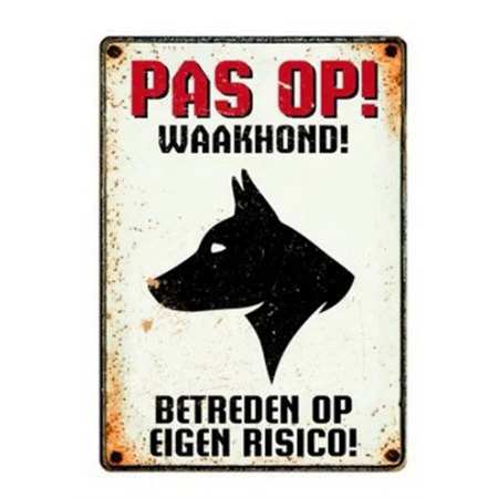 Plenty gifts waakbord blik waakhond