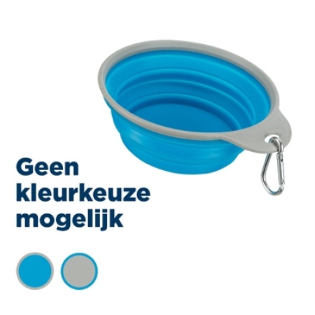 Trixie voerbak / drinkbak reis stevige rand siliconen assorti