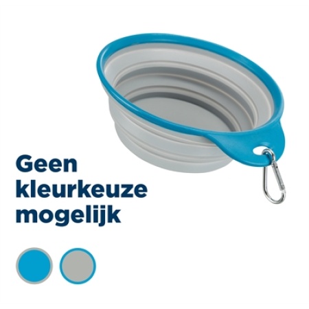 Trixie voerbak / drinkbak reis stevige rand siliconen assorti