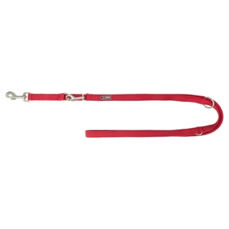 Trixie hondenriem premium dubbelgestikt verstelbaar rood