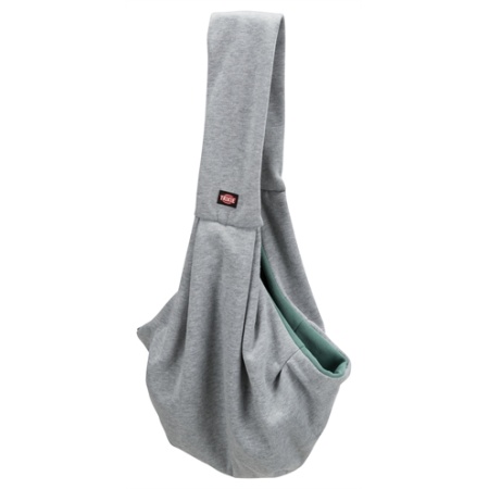 Trixie junior hondentas buikdrager lichtgrijs / mintgroen