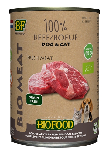 Bf petfood organic hond 100% rund blik