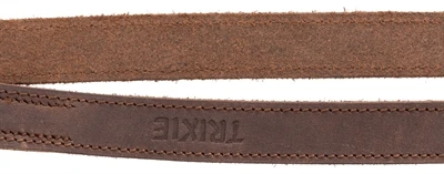 Trixie hondenriem rustic verstelbaar vetleer donkerbruin - Afbeelding 2