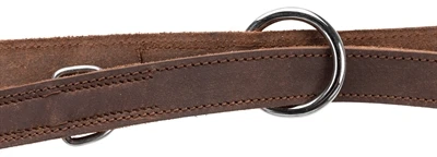Trixie hondenriem rustic verstelbaar vetleer donkerbruin - Afbeelding 3