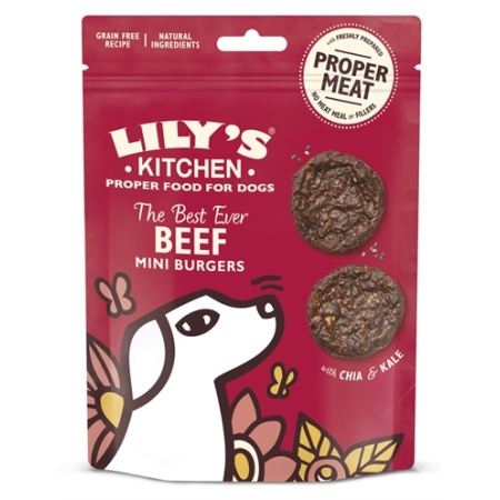 Lily's kitchen dog the best ever beef mini burgers
