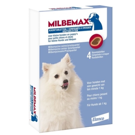 Milbemax kauwtablet ontworming puppy / kleine hond
