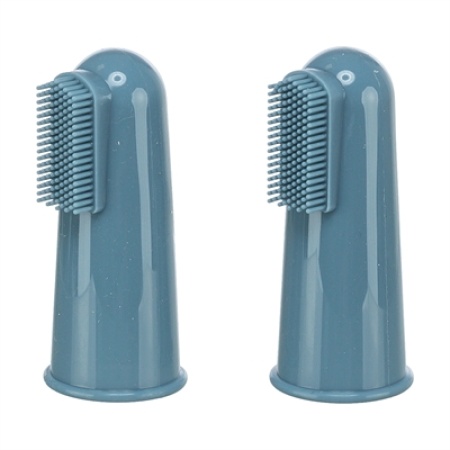 Trixie vingertandenborstel hond / kat siliconen