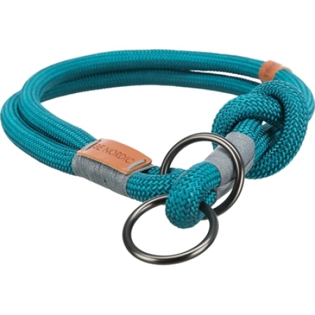 Trixie halsband hond be nordic halfslip petrol / lichtgrijs