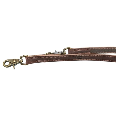 Trixie hondenriem rustic verstelbaar vetleer donkerbruin - Afbeelding 2