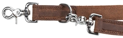 Trixie hondenriem rustic verstelbaar vetleer donkerbruin - Afbeelding 5