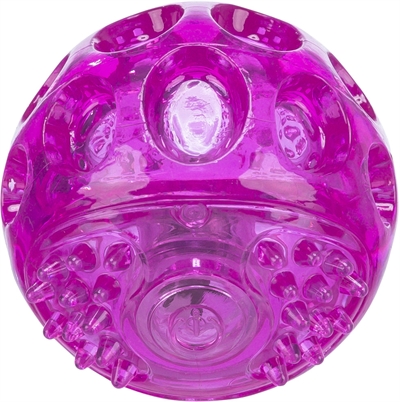 Trixie knipperbal zonder geluid drijvend tpr roze