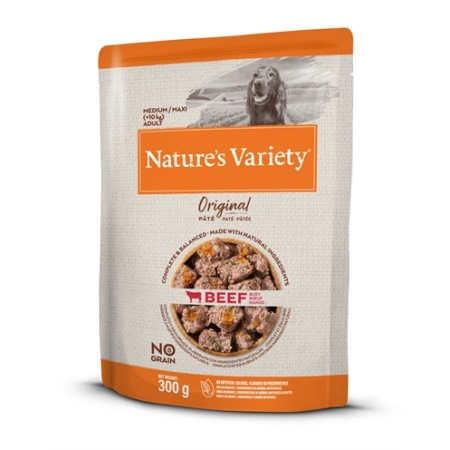 Natures variety original adult medium / maxi pouch beef no grain