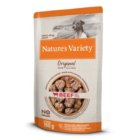 Natures variety original mini pouch beef