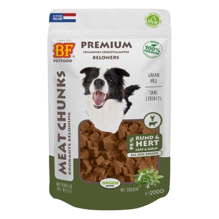 Bf petfood meat chunks rund en hert