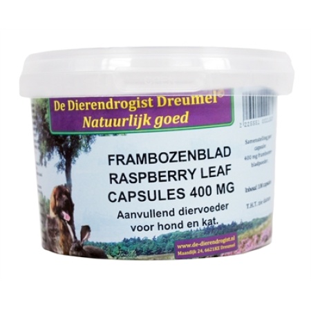 Dierendrogist frambozenblad capsules