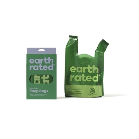 Earth rated poepzakjes met handvaten lavendel gerecycled