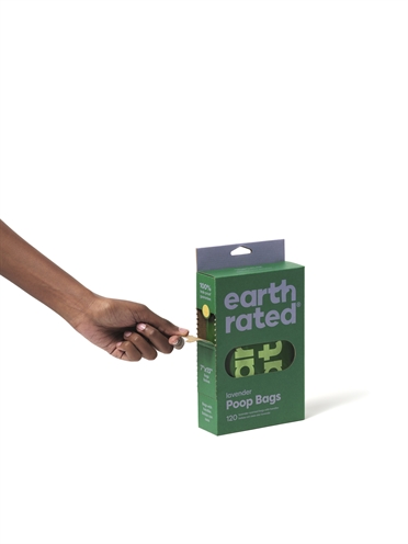 Earth rated poepzakjes met handvaten lavendel gerecycled - Afbeelding 3