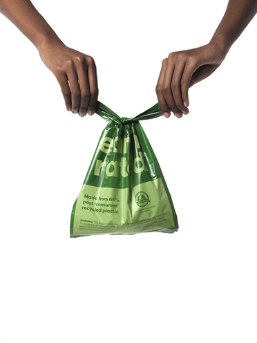 Earth rated poepzakjes met handvaten lavendel gerecycled - Afbeelding 6