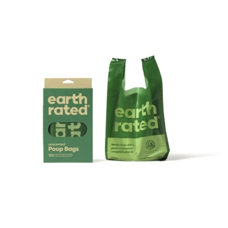 Earth rated poepzakjes met handvaten geurloos gerecycled