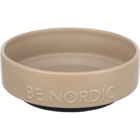 Trixie be nordic voerbak hond keramiek / rubber taupe