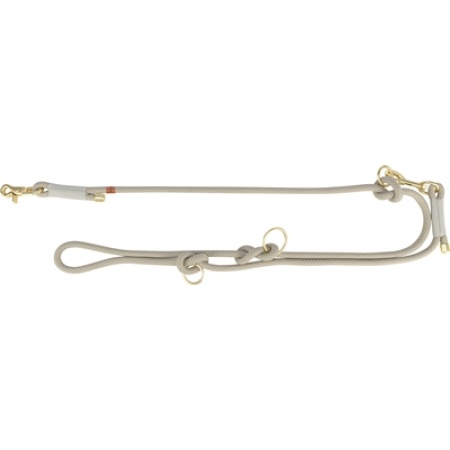 Trixie soft rope hondenriem verstelbaar grijs / lichtgrijs