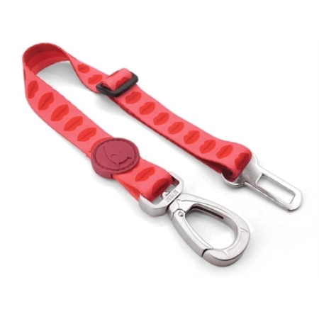 Morso honden autogordel gerecycled lipstick roz