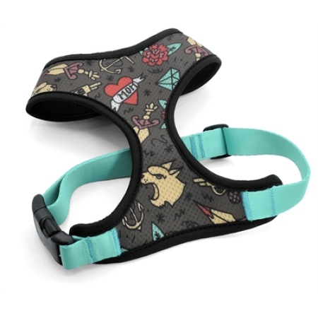 Morso hondentuig body mesh gerecycled ink tank groen