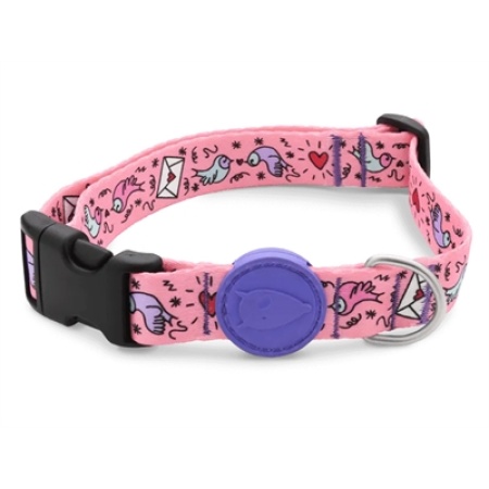 Morso halsband hond gerecycled sweet tweet roze