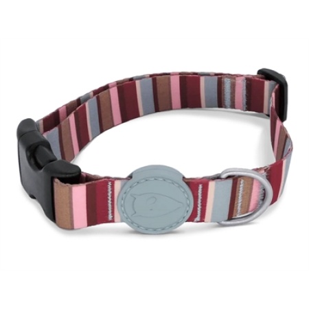 Morso halsband hond gerecycled skyline rood / roze