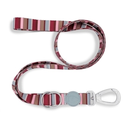 Morso hondenriem verstelbaar gerecycled skyline rood / roze