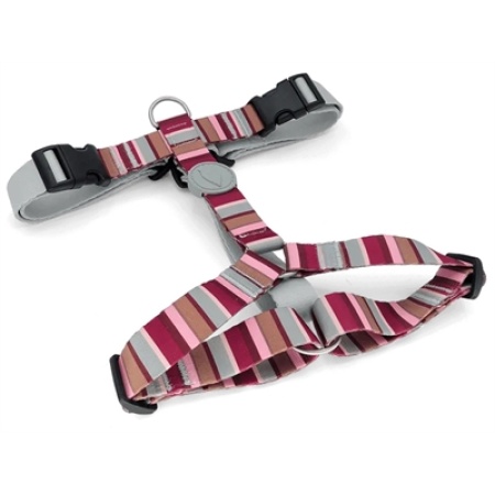 Morso hondentuig h-tuig gerecycled skyline rood / roze