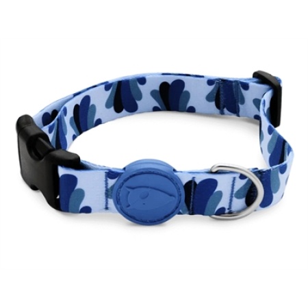 Morso halsband hond gerecycled splash blauw