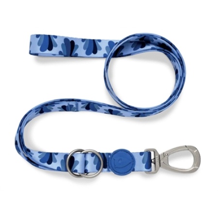 Morso hondenriem verstelbaar gerecycled splash blauw