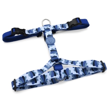 Morso hondentuig h-tuig gerecycled splash blauw